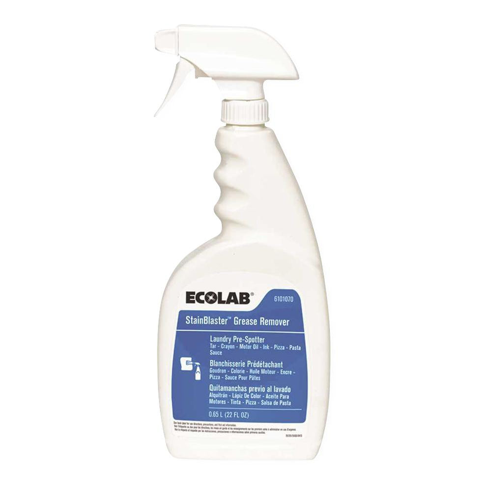 Ecolab StainBlaster Grease Remover Laundry Stain Remover 22 oz. Liquid