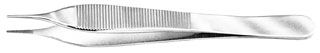 Bausch+Lomb - Dressing Forceps Adson 121 mm Stainless Steel NonSterile NonLocking Thumb Handle Straight 10 mm Serrated Tips - N5402