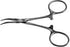 Bausch+Lomb - Hemostatic Forceps Hartmann-Mosquito 3-7/8 Inch Length Stainless Steel NonSterile Ratchet Lock Finger Ring Handle Curved Serrated Jaws - E3916
