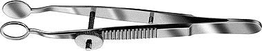Bausch+Lomb - Chalazion Forceps Lambert 3-5/8 Inch Length Stainless Steel NonSterile Screw Lock Thumb Handle Straight Solid Round Lower Plate / Fenestrated Round Uppper Plate - E2630