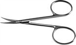 storz - Stitch Scissors Storz 97 mm Surgical Grade Stainless Steel NonSterile Finger Ring Handle Curved Sharp Tip / Sharp Tip - E3590 I