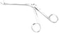 Bausch+Lomb - Nasal Forceps Blakesley-Wilde 6-7/8 Inch Length Stainless Steel NonSterile Finger Ring Handle Upturned 4 X 10 mm Cups - N2897