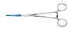 BR Surgical BR Surgical Grasping Forceps Foerster 9-1/2 Inch Surgical Grade Coated Stainless Steel NonSterile Ratchet Lock Finger Ring Handle Straight Serrated Fenestrated Oval Tips - BR71-12717C