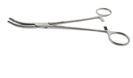 BR Surgical BR Surgical Hysterectomy Forceps Heaney-Ballentine 8 Inch Surgical Grade Stainless Steel NonSterile Ratchet Lock Finger Ring Handle Straight Serrated Tips w/1 Groove - BR12-60020