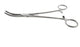 BR Surgical - Hysterectomy Forceps Heaney-Ballentine 8 Inch Length Surgical Grade Stainless Steel NonSterile Ratchet Lock Finger Ring Handle Straight Grooved Serrated Tips - BR12-60020