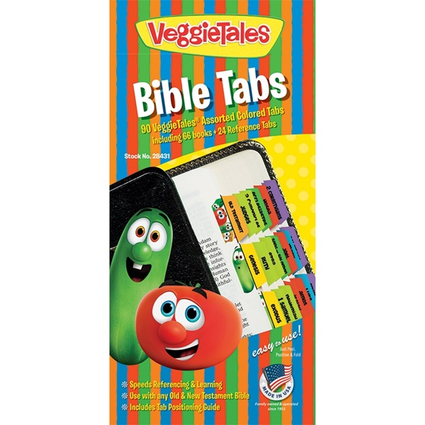 Tabbies Veggie Tales Display, "White" - 5"W x 9"H x 4-1/2"D, 10 pack per Box - 28431
