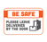 BeSafe Messaging Commercial Wall Decals - Orange & White, 6" x 9", Pack of 3
