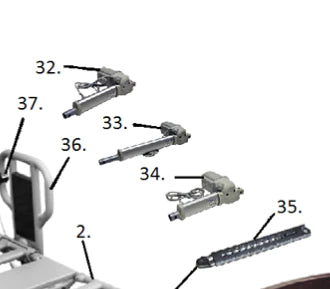 Drive Medical - Bed Frame Head Actuator For PCB901, PCB601 Bed Frame - SP01-72492