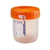 Starplex Polypropylene Container with Sterile tab label, Orange Cap, "100ml" - B1002-OCC