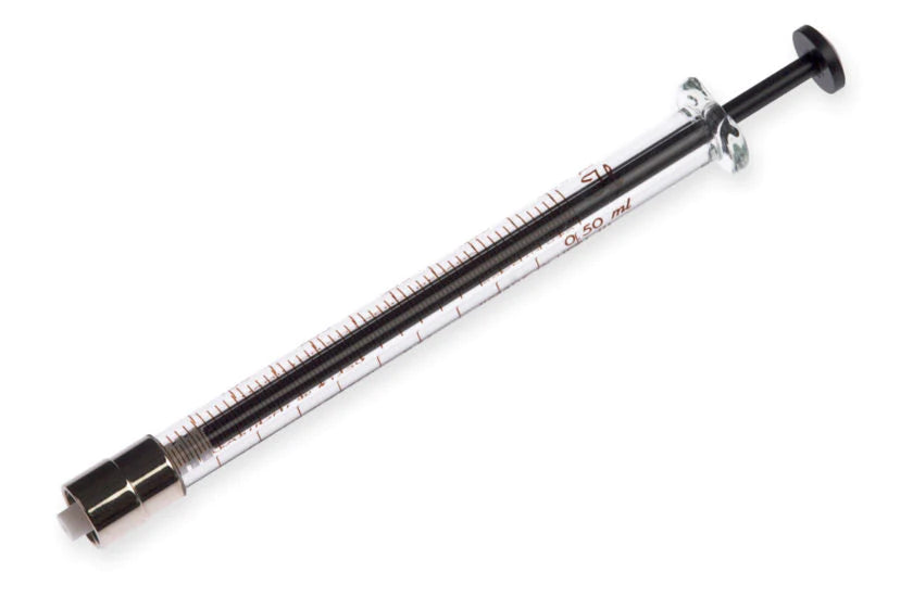 Hamilton - DX Syringe 0.128 ID X 0.305 Inch OD Barrel, 500 µL, No Needle Included, 700 psig Maximum Pressure For 1700 Series Syringe - 25229-136