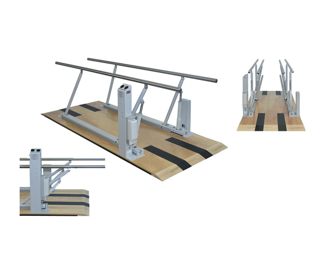 Hausmann Electric Height & Width Parallel Bars - 10' x 17"-33"* x 24"-40", - 1357