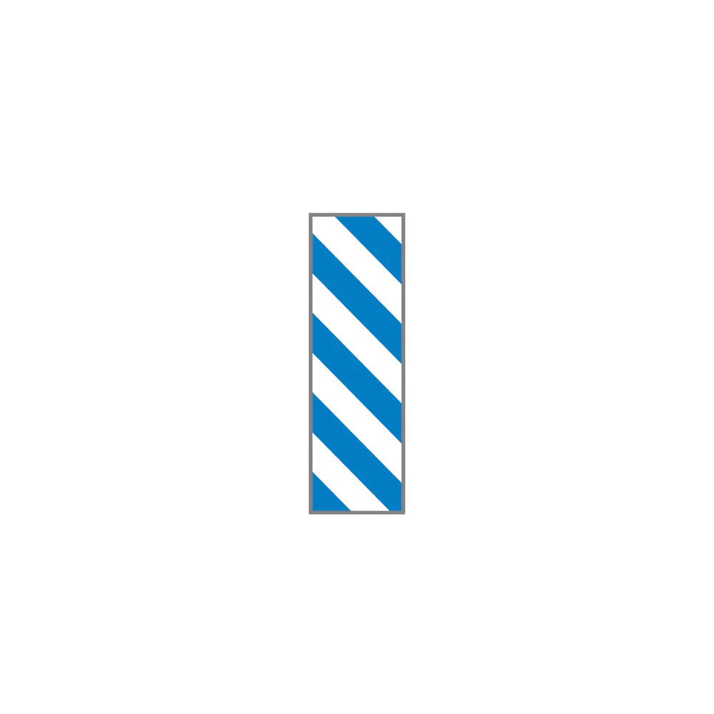 Key Surgical - Pre-Printed Label Multipurpose Label Blue / White Tape Stripes Patterned 1/4 Inch - T-320-0102