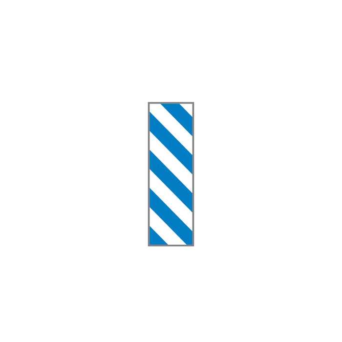 Key Surgical - Pre-Printed Label Multipurpose Label Blue / White Tape Stripes Patterned 1/4 Inch - T-320-0102