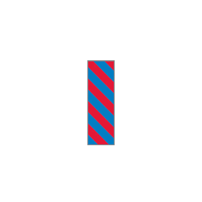 Key Surgical - Pre-Printed Label Multipurpose Label Blue / Red Tape Stripes Patterned 1/4 Inch - T-320-0204