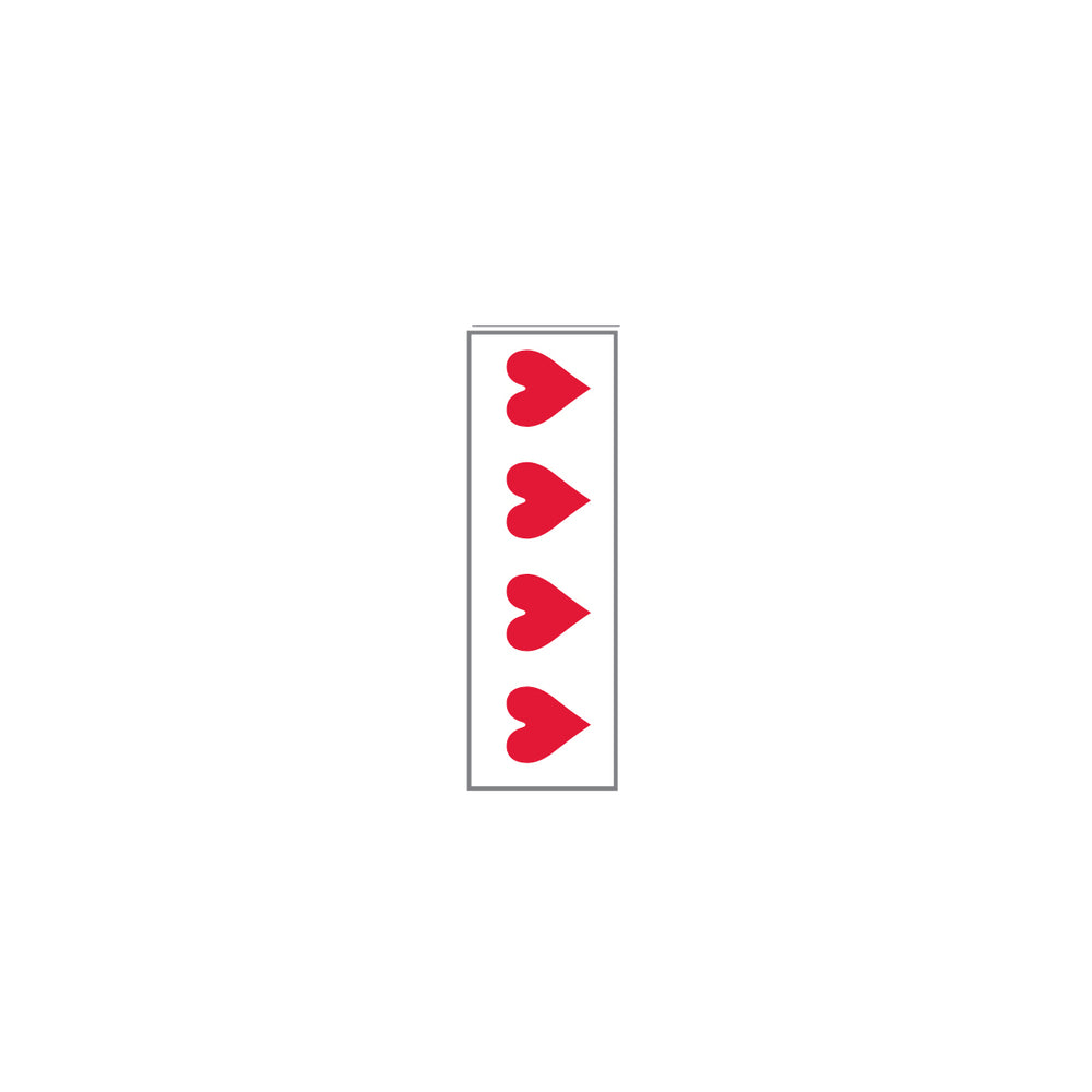 Key Surgical Sheet Tape (White-HEARTS) - T-701-0104