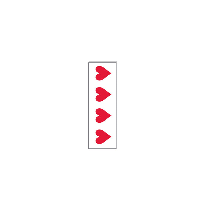Key Surgical Sheet Tape (White-HEARTS) - T-701-0104