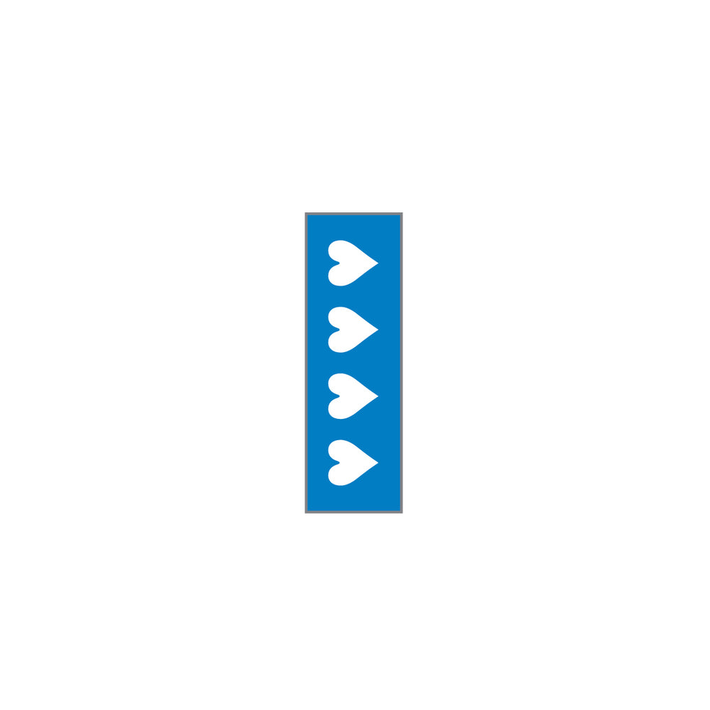 Key Surgical Sheet Tape (Blue-White-HEARTS) - T-701-02