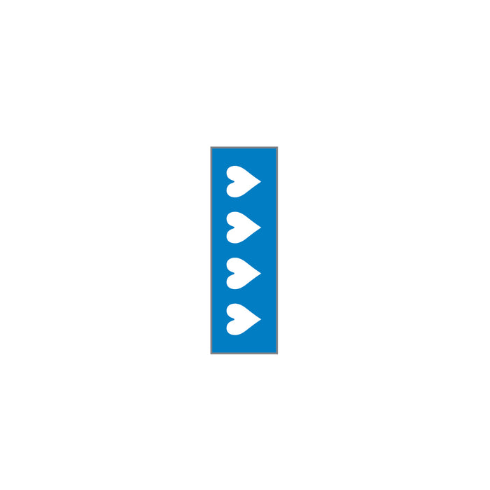 Key Surgical Sheet Tape (Blue-White-HEARTS) - T-701-02