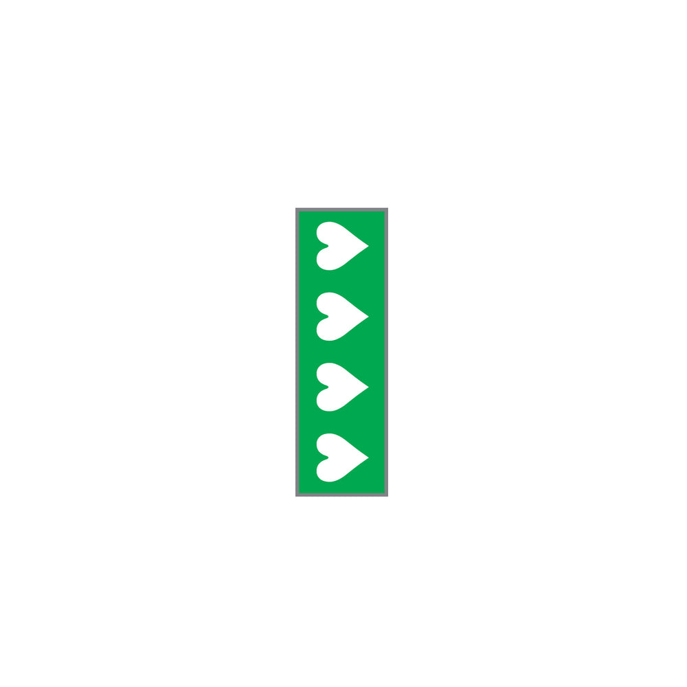 Key Surgical Sheet Tape (Green-White-HEARTS) - T-701-03