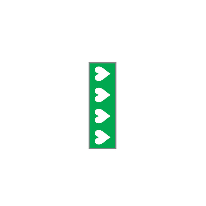 Key Surgical Sheet Tape (Green-White-HEARTS) - T-701-03