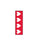 Key Surgical - Pre-Printed Label Multipurpose Label Red / White Tape Heart Patterned 1/4 Inch - T-701-04