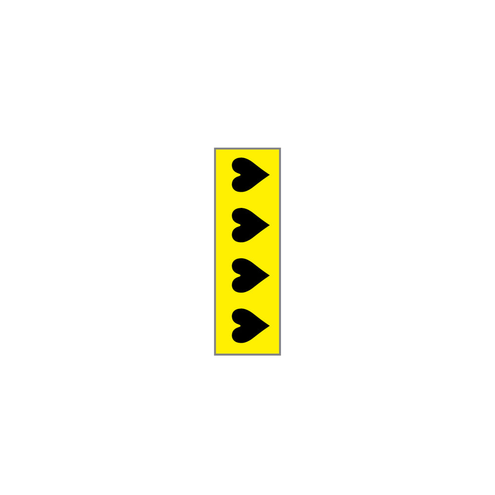 Key Surgical Sheet Tape (Yellow-HEARTS) - T-701-0509