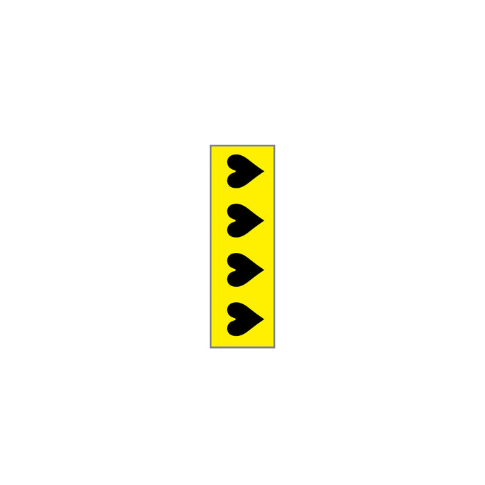 Key Surgical Sheet Tape (Yellow-HEARTS) - T-701-0509