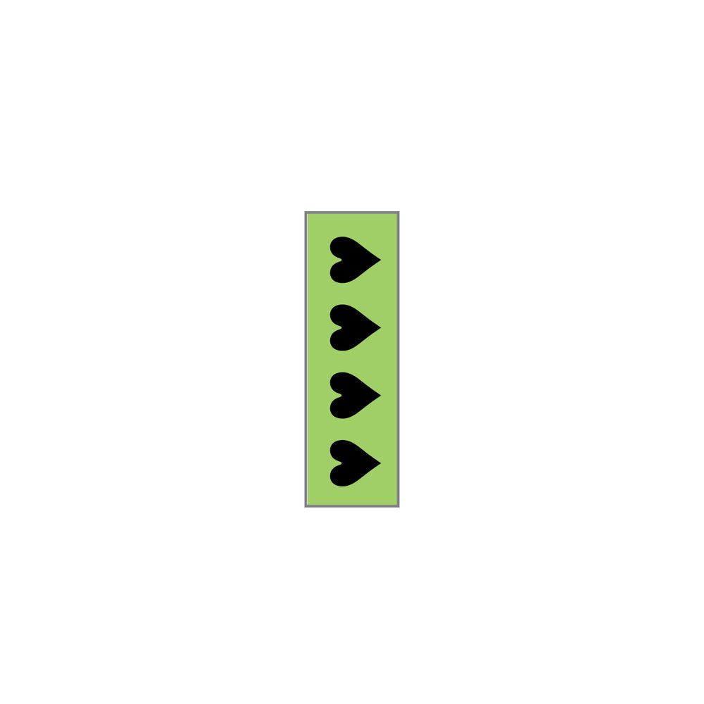 Key Surgical Sheet Tape (Lime Green-HEARTS) - T-701-1309