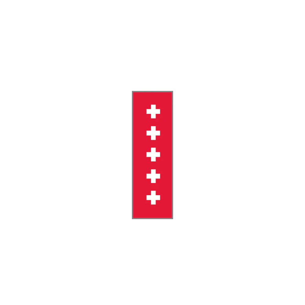 Key Surgical - Blank Label Tape Instructional Label Red, White Vinyl 1/4 Inch - T-716-04