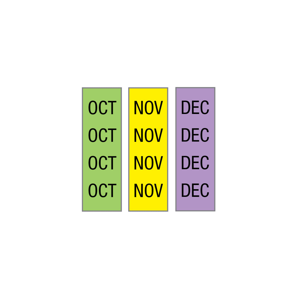 Key Surgical Sheet Tape (Lime Green-OCT/Yellow-NOV/Lavender-DEC) - T-904-01