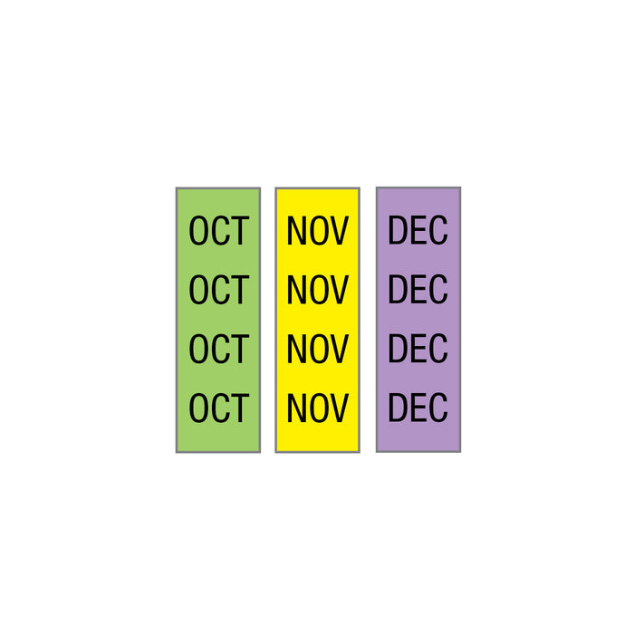 Key Surgical Sheet Tape (Lime Green-OCT/Yellow-NOV/Lavender-DEC) - T-904-01