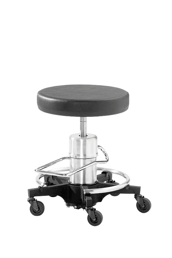 Reliance Medical Products - Exam Stool Backless Hydraulic Height Adjustment 5 Casters Gray - 540H