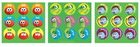 Tabbies Children's Stickers, "VeggieTales Sight Words", "Assorted"- 3-1/2" x 5" Cards, 5 pack per Box - 28481