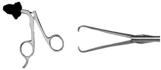 Elmed 10mm Dissectors and Graspers Schroeder Ten Single Tooth 25mm Tip - Uninsulated Handles