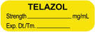 Medical Labels - Anesthesia Labels, Telazol mg/mL, 1-1/2" x 1/2"