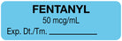 Medical Labels - Anesthesia Label, Fentanyl 50 mcg/mL, 1-1/2" x 1/2"