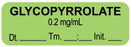 Medical Labels - Anesthesia Label, Glycopyrrolate 0.2 mg/mL Date Time Initial, 1-1/2" x 1/2"