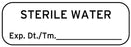 Medical Labels - Anesthesia Label, Sterile Water, 1-1/2" x 1/2"