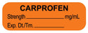 Medical Labels - Anesthesia Label, Carprofen mg/mL, 1-1/2" x 1/2"