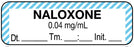 Medical Labels - Anesthesia Label, Naloxone 0.04 mg/mL Date Time Initial, 1-1/2" x 1/2"