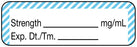 Medical Labels - Anesthesia Label, Blank, 1-1/2" x 1/2"
