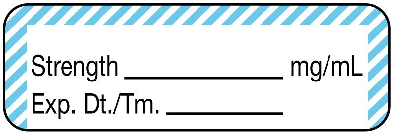 Medical Labels - Anesthesia Label, Blank, 1-1/2" x 1/2"