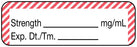 Medical Labels - Anesthesia Label, Blank, 1-1/2" x 1/2"