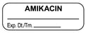 Medical Labels - Anesthesia Label, Amikacin, 1-1/2" x 1/2"