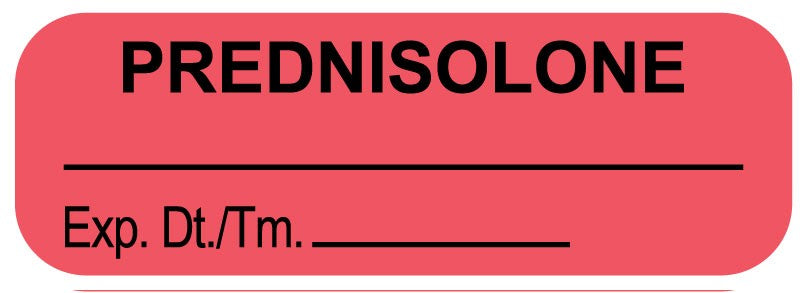Medical Labels - Anesthesia Label, Prednisolone, 1-1/2" x 1/2"