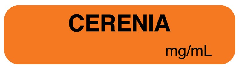 Medical Labels - Anesthesia Label, Cerenia mg/mL, 1-1/4" x 5/16"