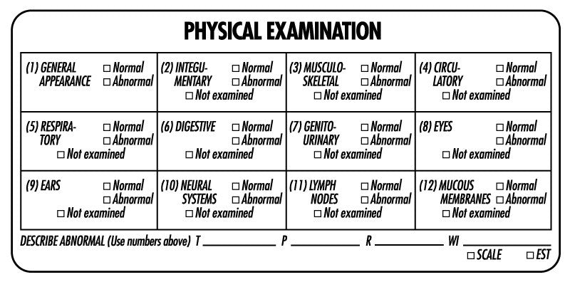 Medical Labels - Examination Record Label, 4" x 1-7/8"