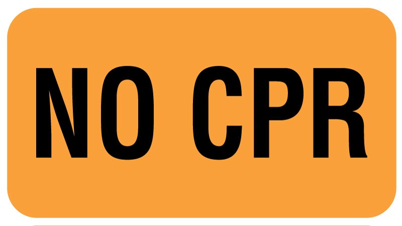 Medical Labels - NO CPR, Communication Label, 1-5/8" x 7/8"