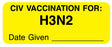 Medical Labels - VAC CIV H3N2 Label, 2-1/4" x 7/8"