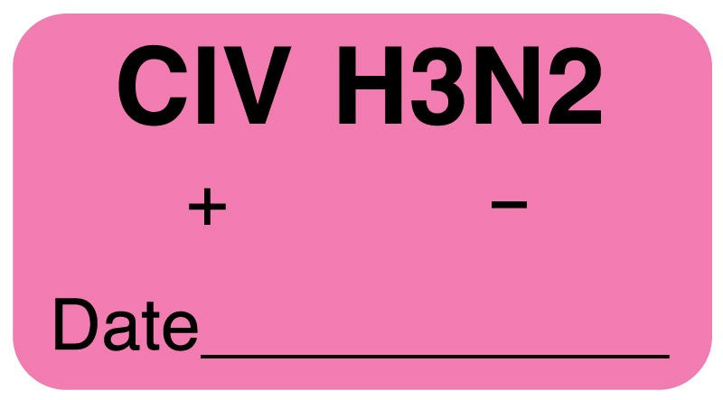 Medical Labels - CIV H3N2 Label, 1-5/8" x 7/8"